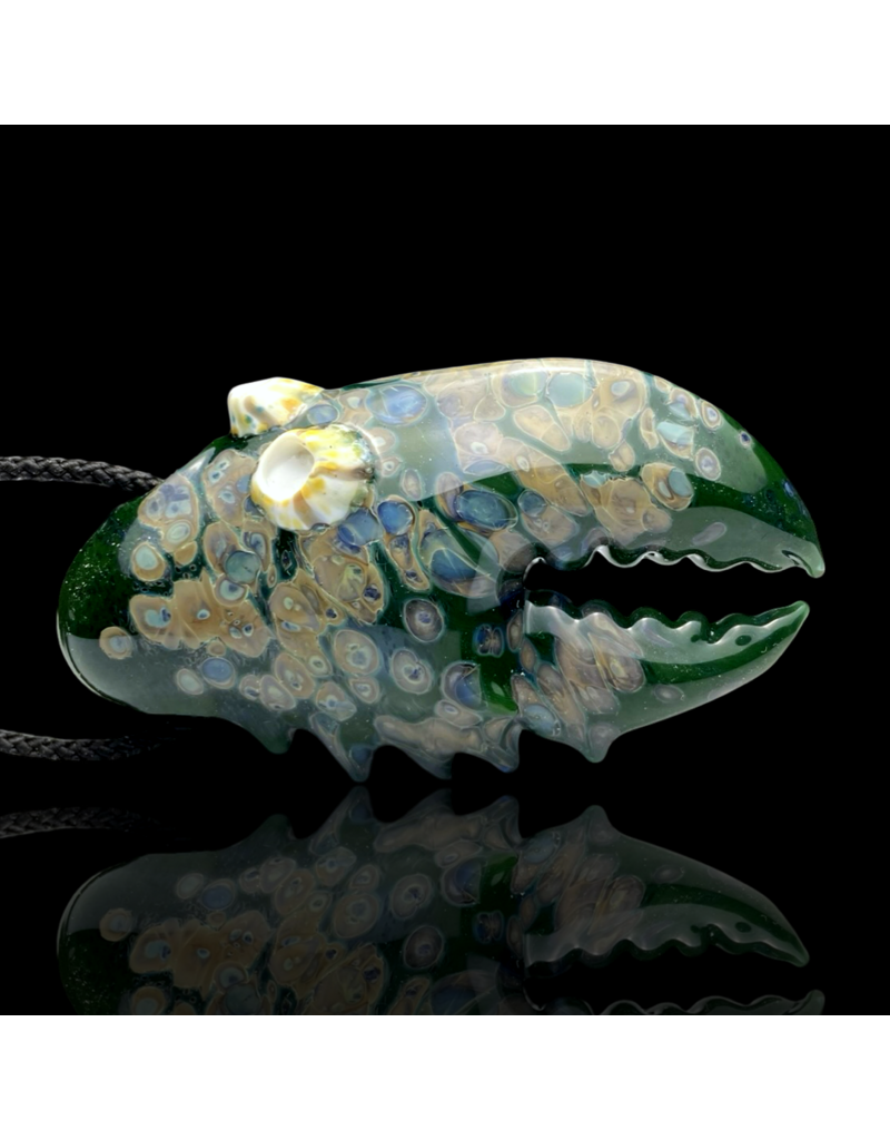 Mrs Claws Green Multi Barnacle Claw Pendant
