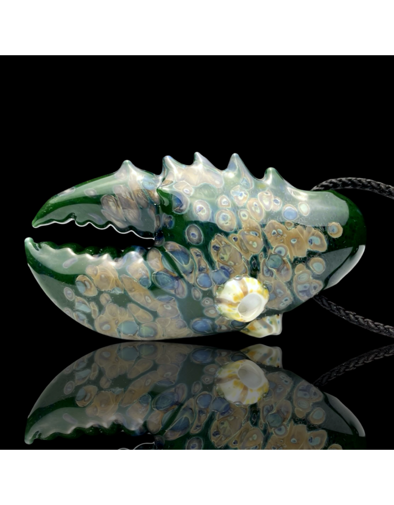 Mrs Claws Green Multi Barnacle Claw Pendant