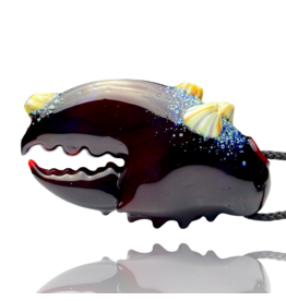 Mrs Claws Ruby Canary Barnacle Pendant