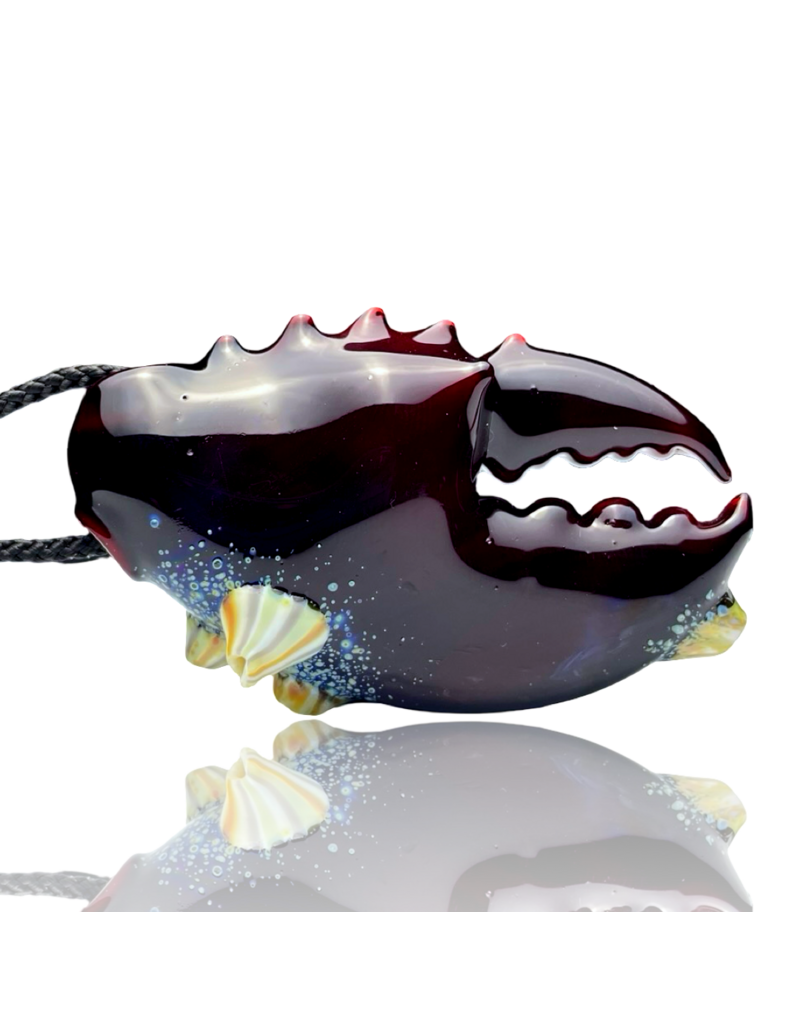 Mrs Claws Ruby Canary Barnacle Pendant