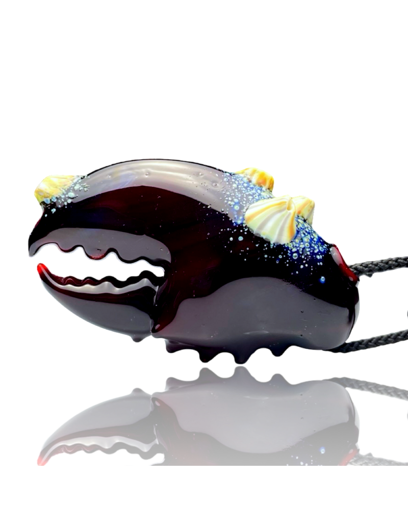 Mrs Claws Ruby Canary Barnacle Pendant