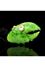 Mrs Claws Bright Green Hard Shell Barnacle Claw Pendant
