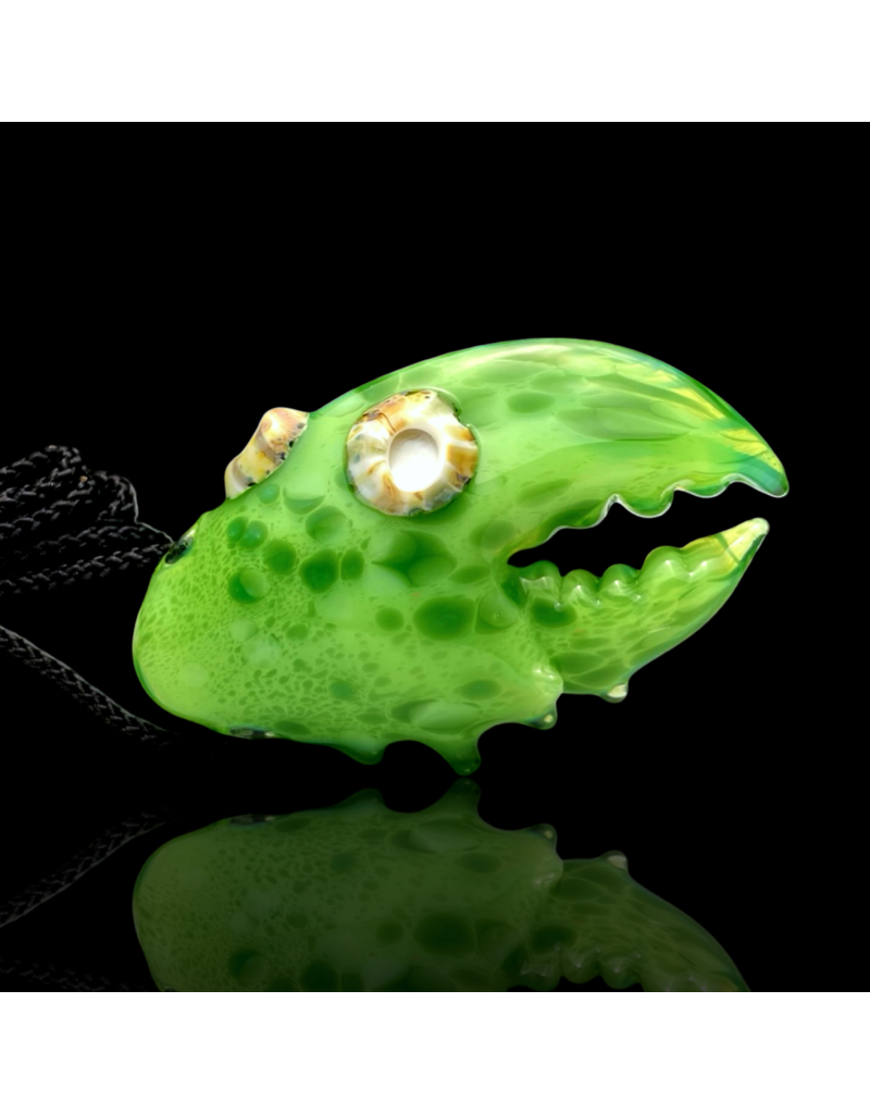 Mrs Claws Bright Green Hard Shell Barnacle Claw Pendant