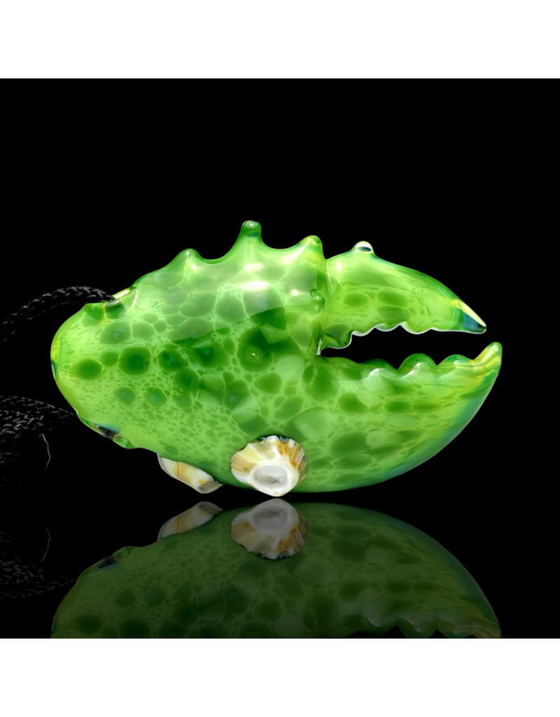 Mrs Claws Bright Green Hard Shell Barnacle Claw Pendant