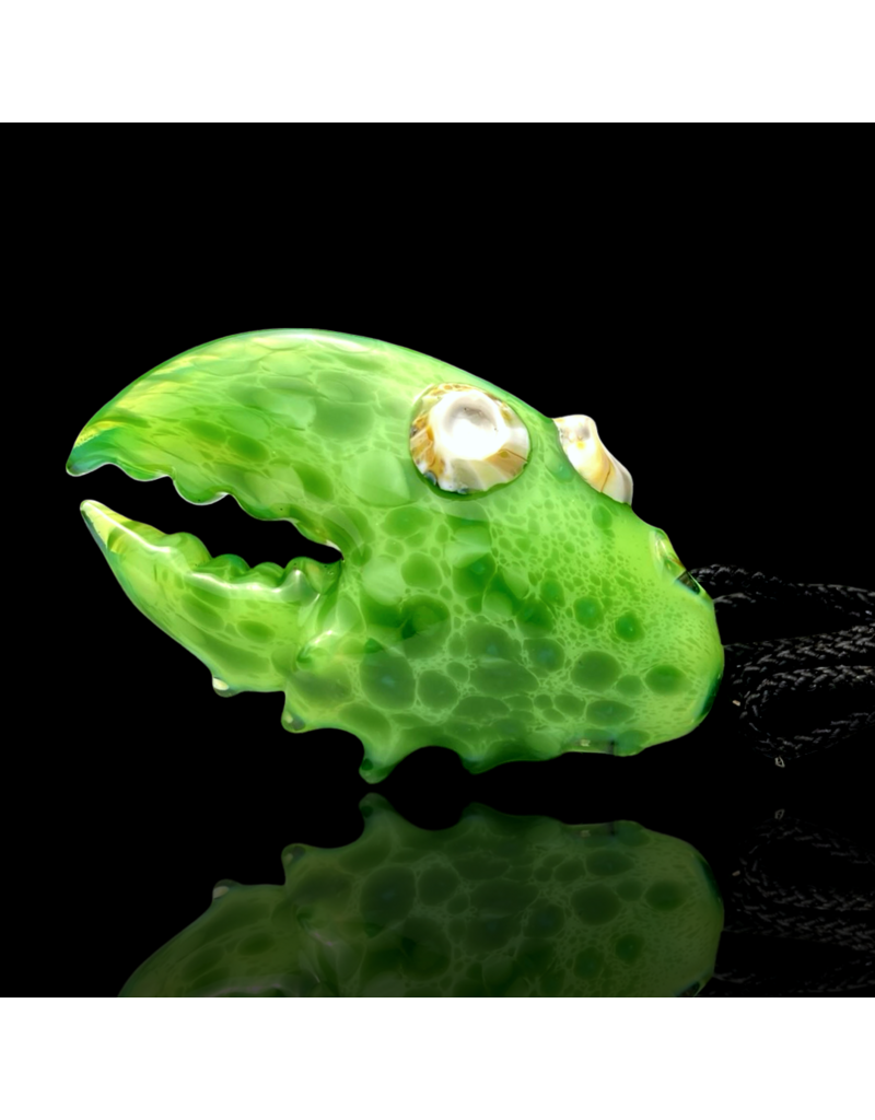 Mrs Claws Bright Green Hard Shell Barnacle Claw Pendant