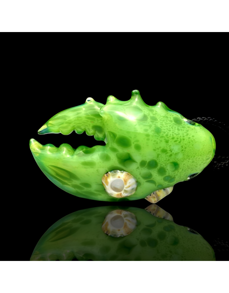 Mrs Claws Bright Green Hard Shell Barnacle Claw Pendant