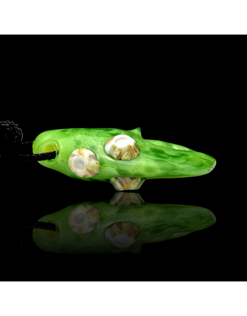 Mrs Claws Bright Green Hard Shell Barnacle Claw Pendant
