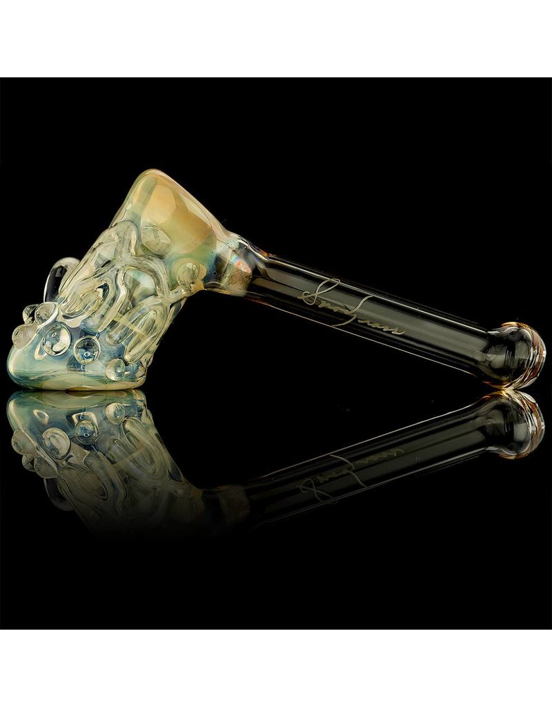 Bob Snodgrass Bob Snodgrass Silver Fumed Mushroom Marble & Dancing People Hammer Snodgrass Family Glass