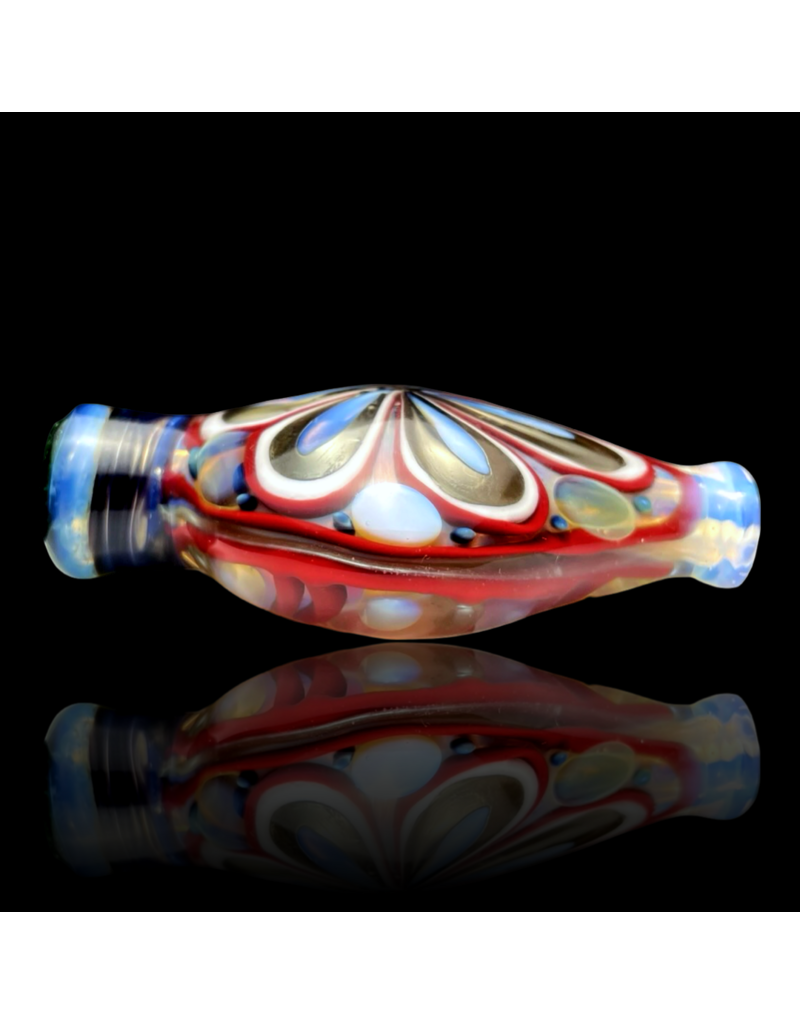 Firekist Glass ISO Fume & Cane Disc Chillum A Firekist