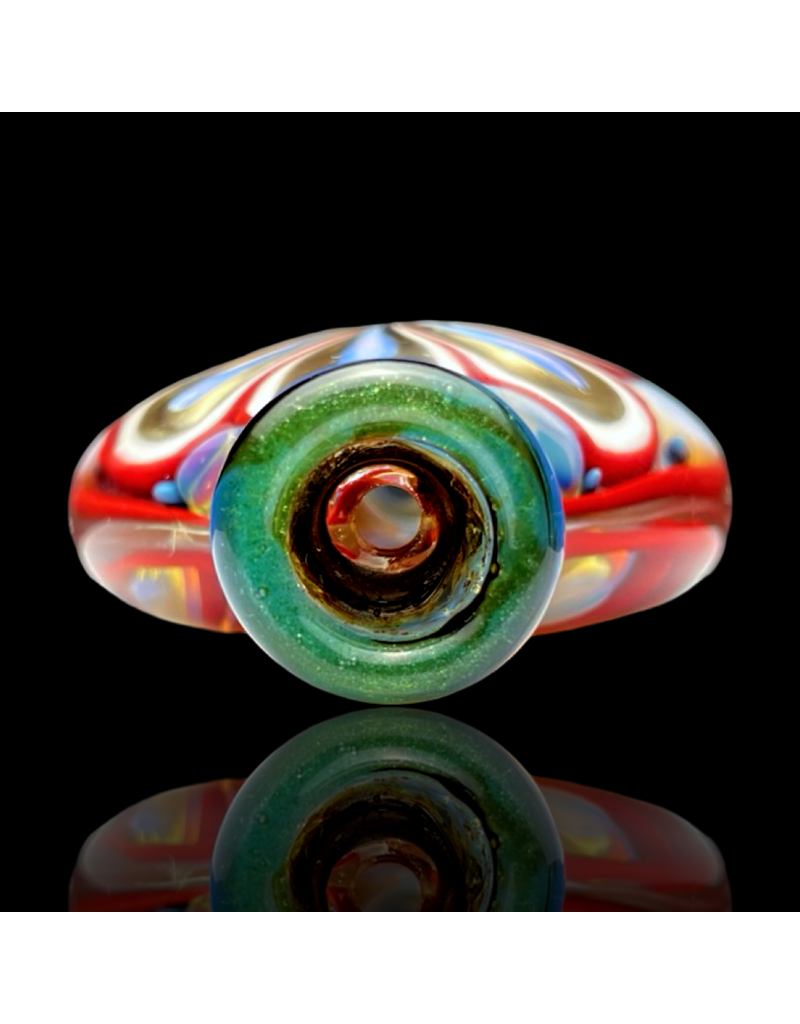 Firekist Glass ISO Fume & Cane Disc Chillum A Firekist