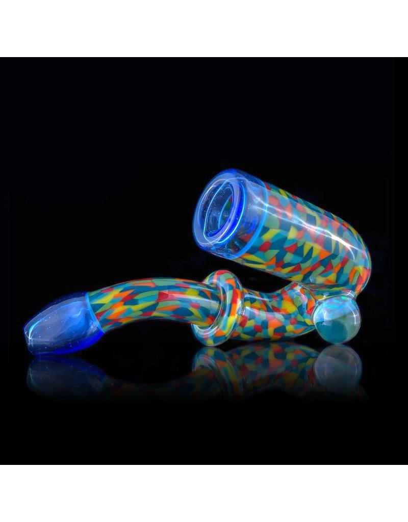 Hollinger SOLD Hollinger Tie Dye Chipstack Sherlock w/Blue Dream Accents & Opal Coin