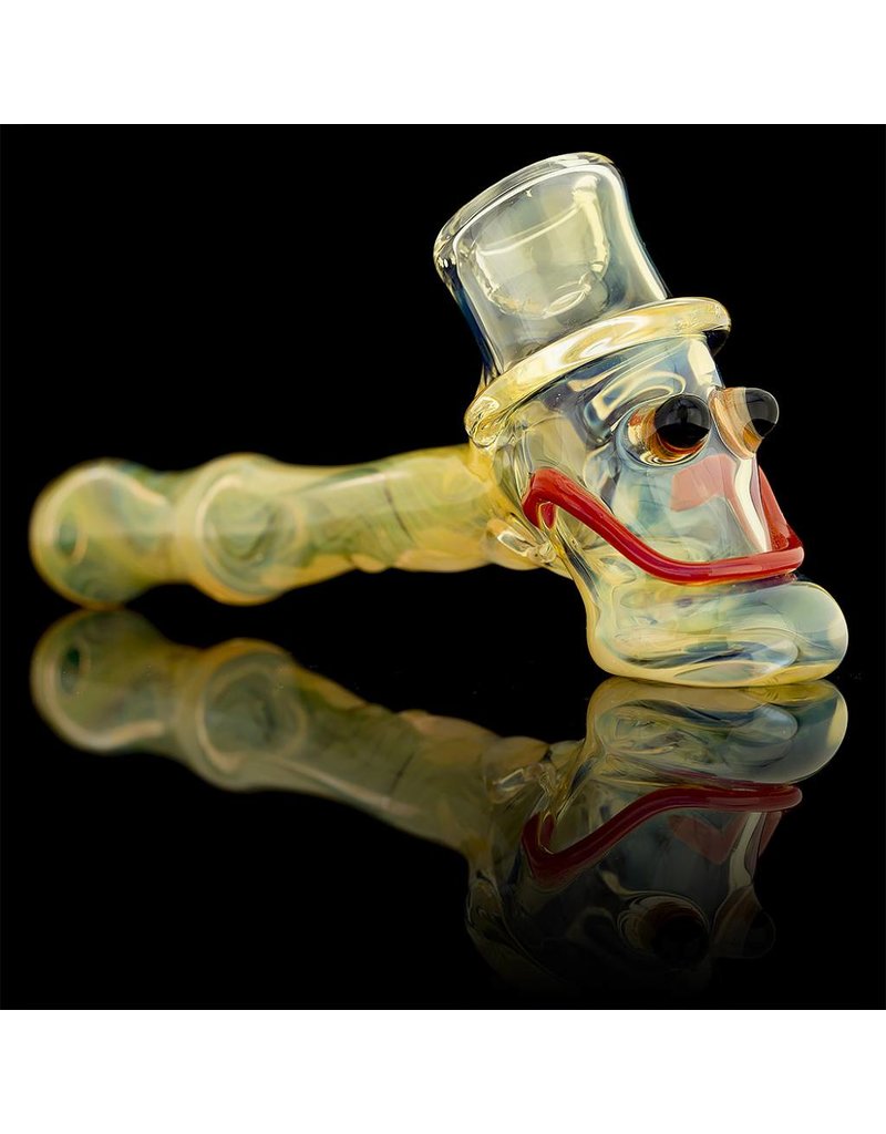 Bob Snodgrass Bob Snodgrass Lined Stem MR Happy Hammer Pipe Snodgrass Family Glass