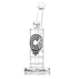 Custom Creations C2 14mm Triple Ratchet Perc Bubbler 50mm Custom Creations