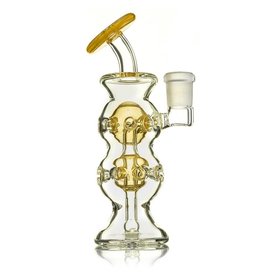 Tubesock Glass SOLD Tubesock Gold Fume Double Begg Dab Rig