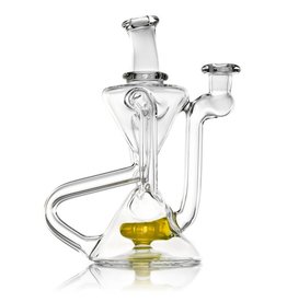 SOLD 10mm Double Uptake Recycler by Aw Glass | Thomas Orange