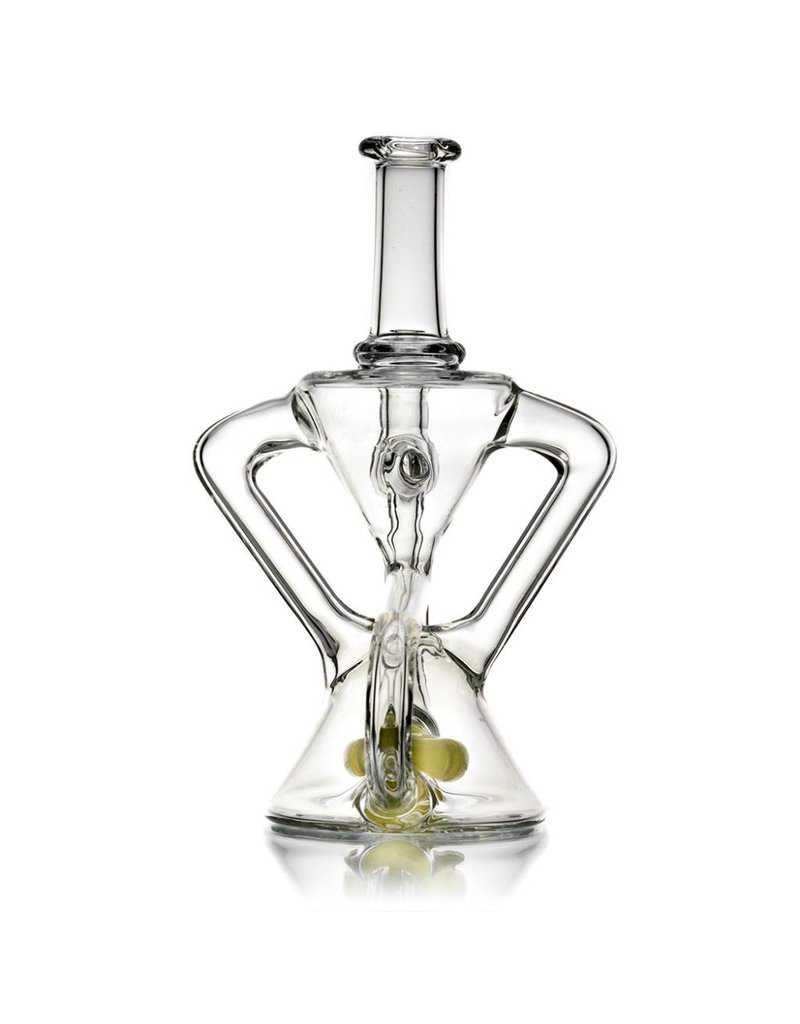 10mm Double Uptake Recycler by Aw Glass | Homemade Pastel Serum