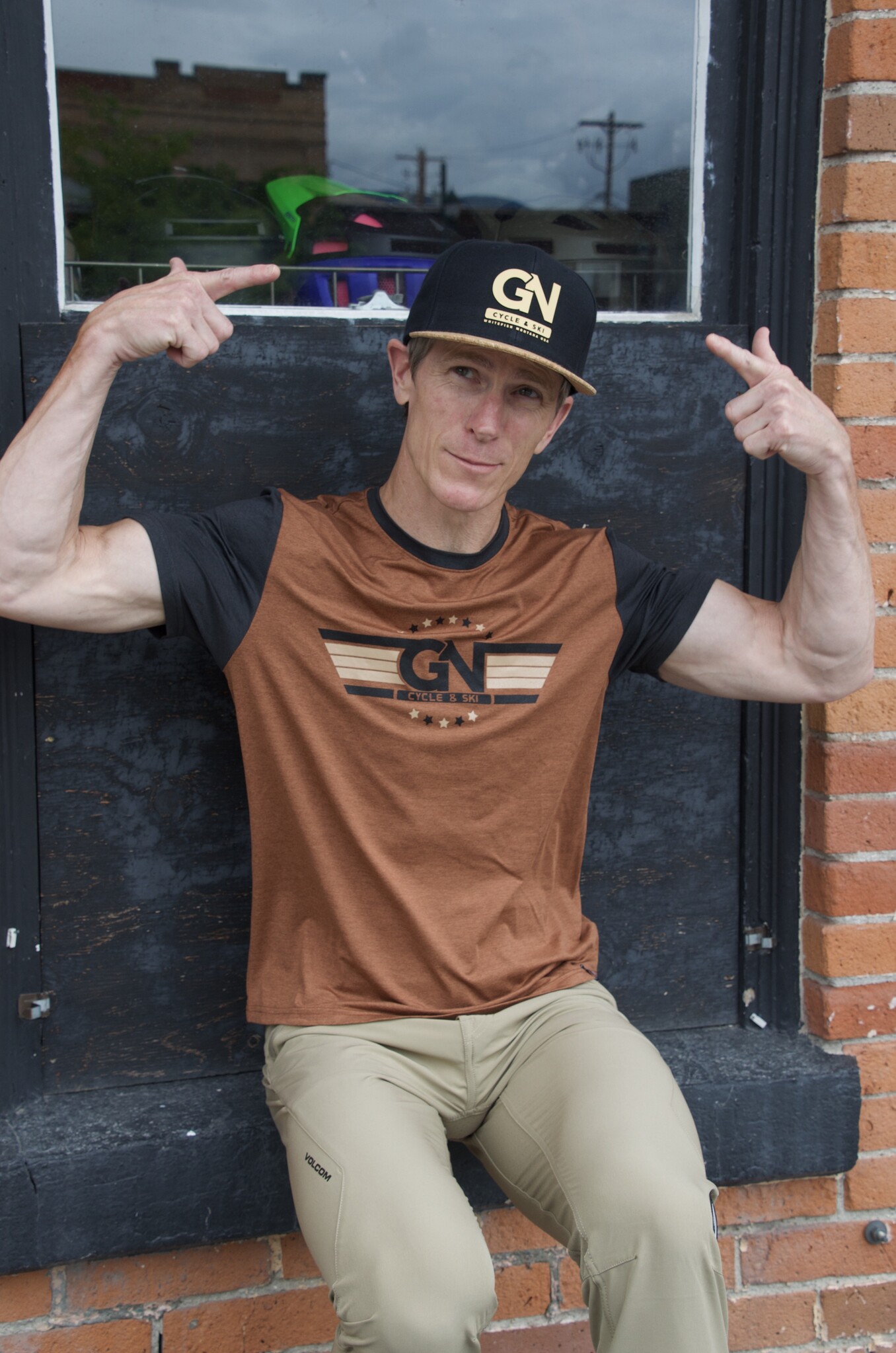 Flylow GN Top Gun Tech Tee Bark/Black