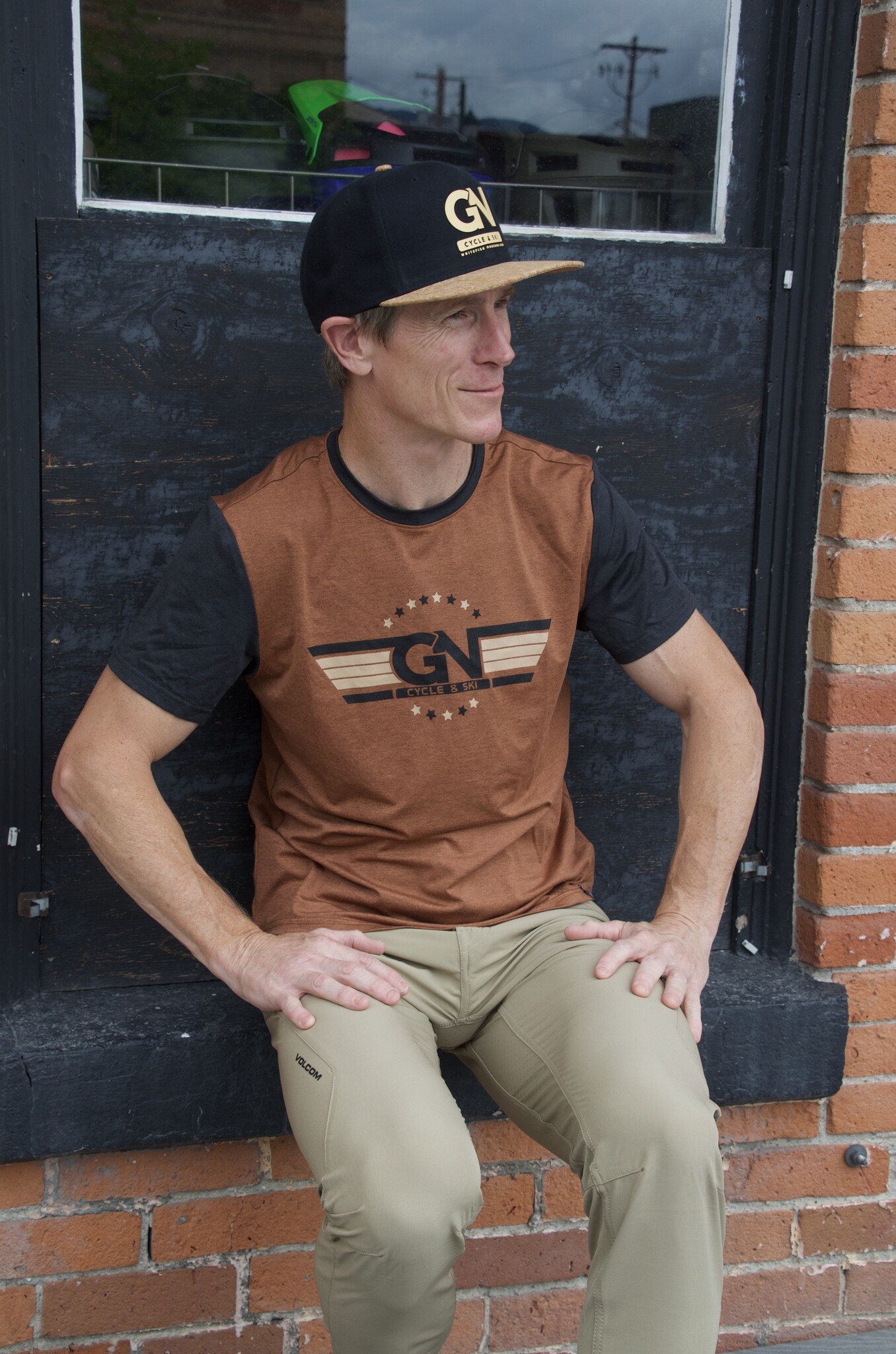 Flylow GN Top Gun Tech Tee Bark/Black