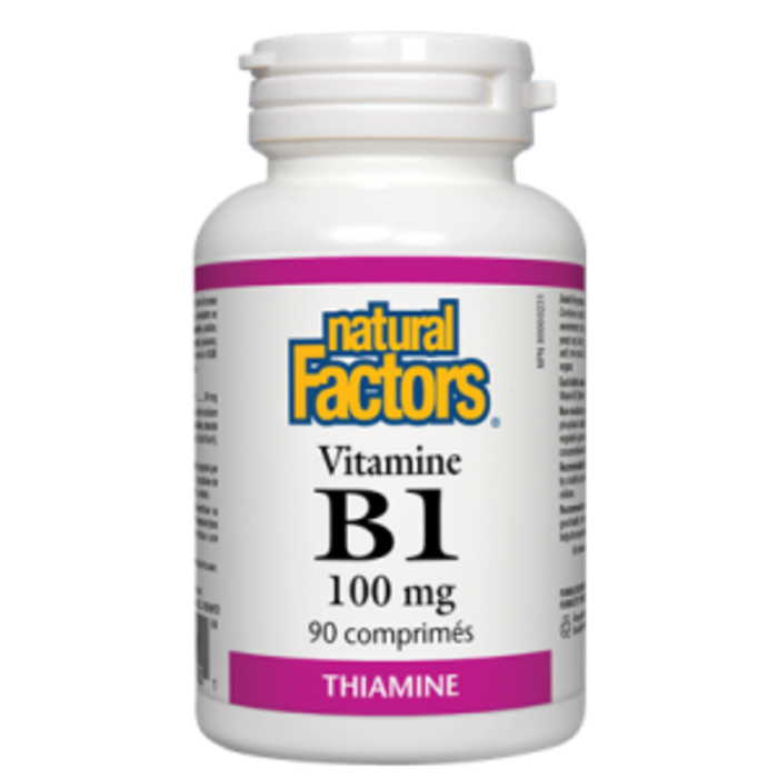 B1 thiamine 100 mg 90 caps Natural Factors Boutique en ligne Eco