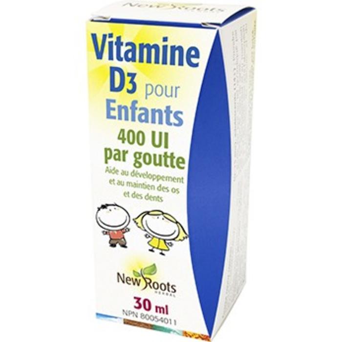 Vitamine D3 400 UI liquide pour enfants 30 ml