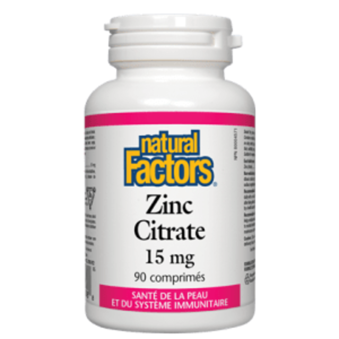 Zinc citrate 15mg, 90 comprimés