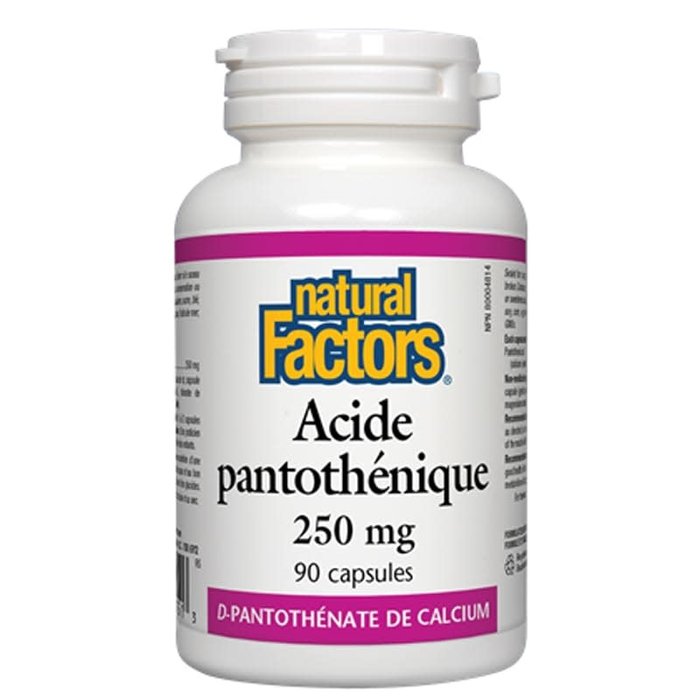 Acide pantothénique 250 mg 90 capsules