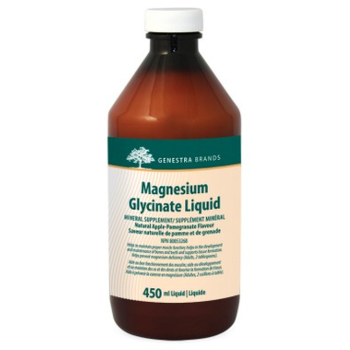 Magnesium glycinate 450ml saveur pomme grenade