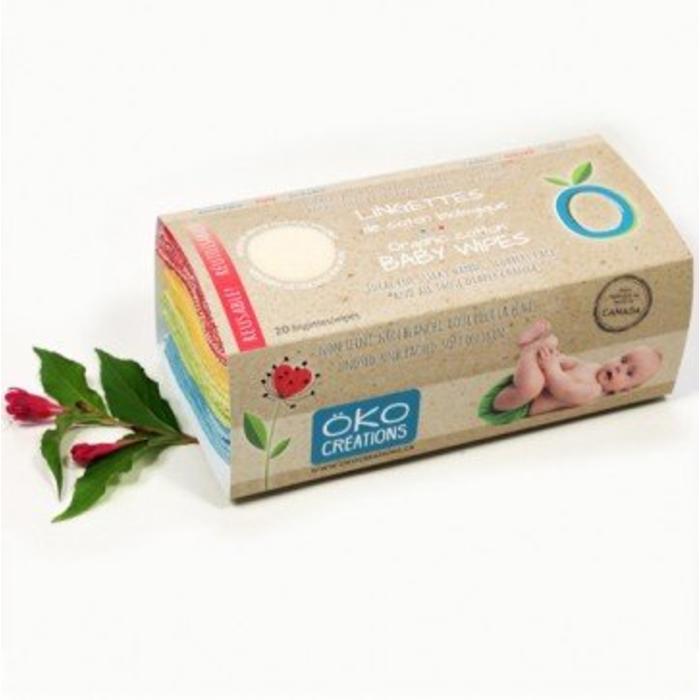 Lingettes de coton bio (paquet de 20)