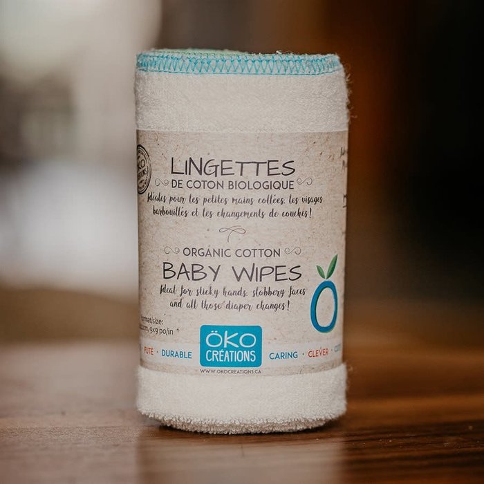 Lingettes de coton  bio (paquet de 4)