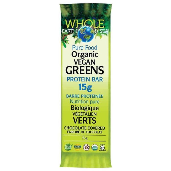 Barre Protéinée biologique végétalienne verts 75 g