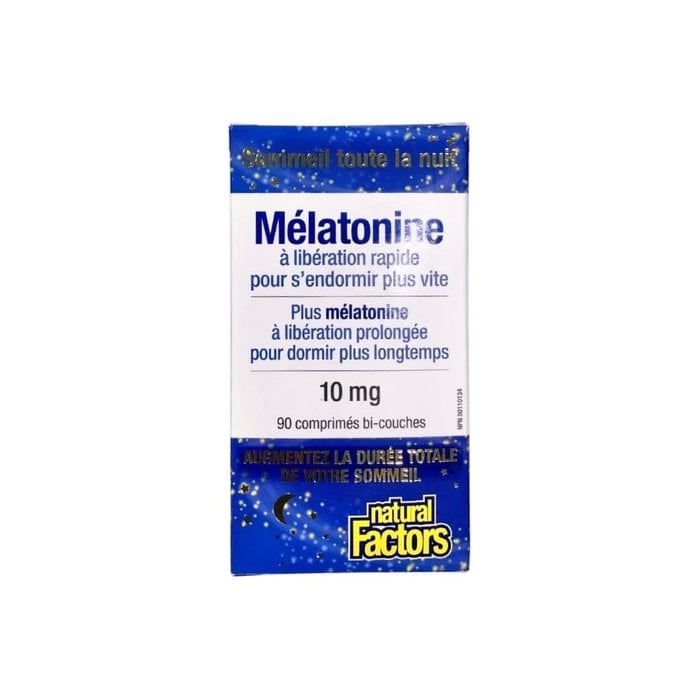 Mélatonine à libération lente 10 mg 90 comprimés bi-couches