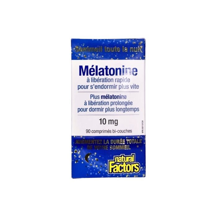 Mélatonine à libération lente10 mg 90 comprimés bi-couches