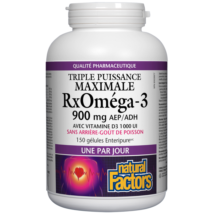 RxOméga-3 900 mg avec vit D3 150 gélules