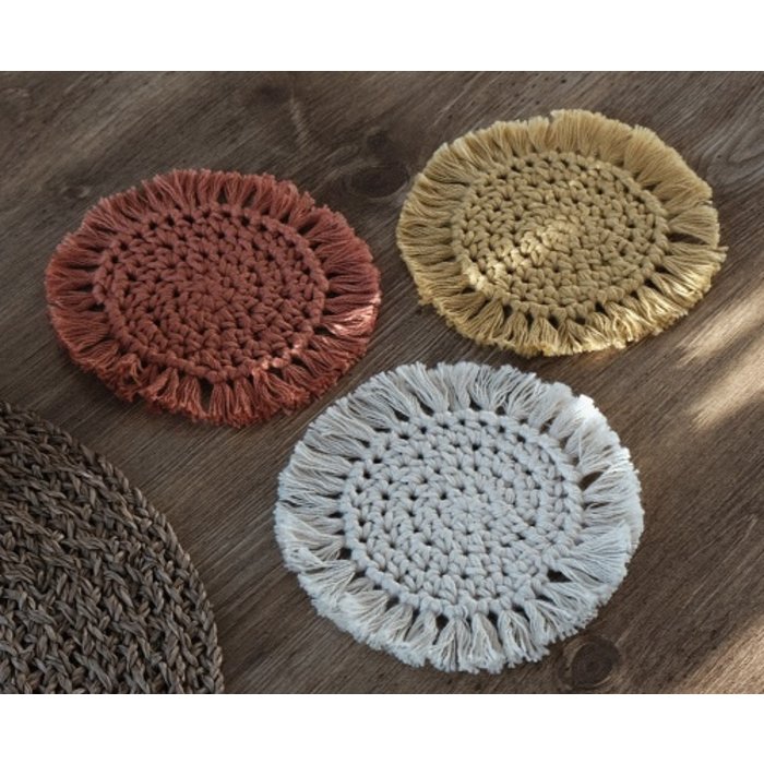 Sous-verre crochet en coton -
