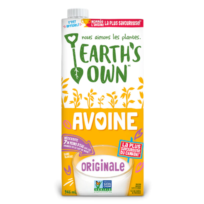 Lait d'avoine sans gluten - Earth'Own - Disponible en boutique