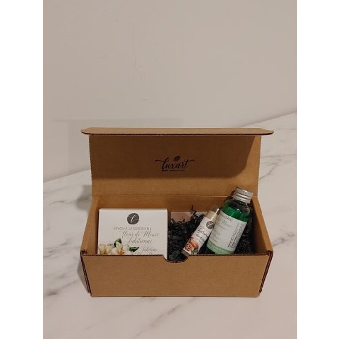 Coffret savon bain moussant et baume à lèvres -