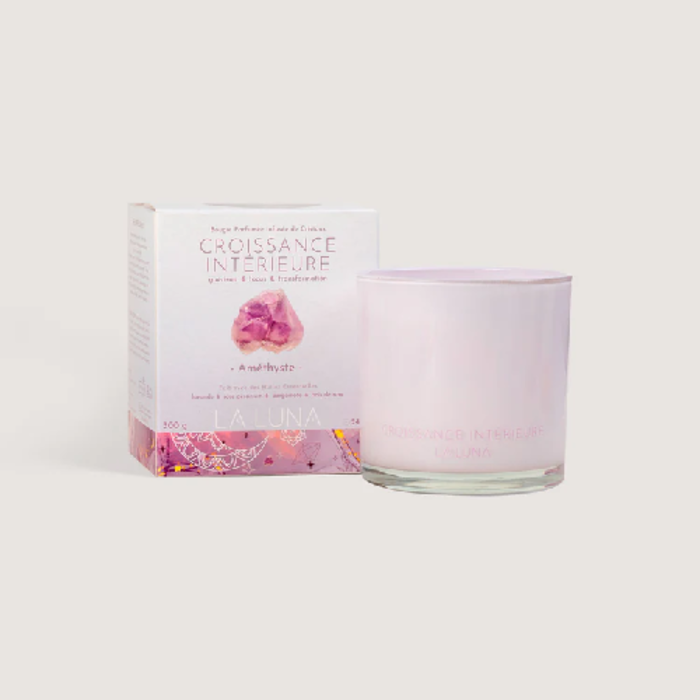 Bougies avec cristaux -