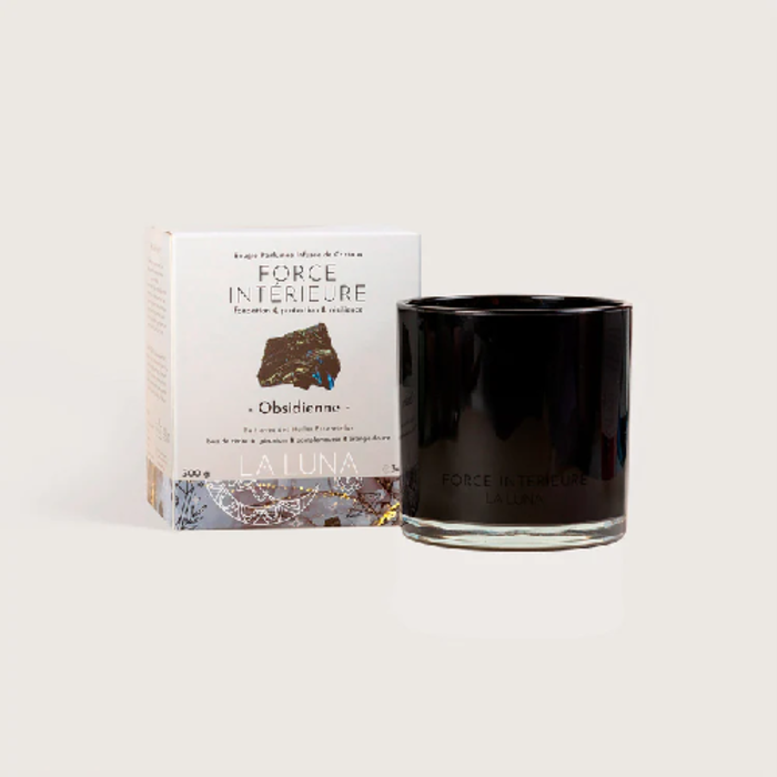 Bougies avec cristaux -