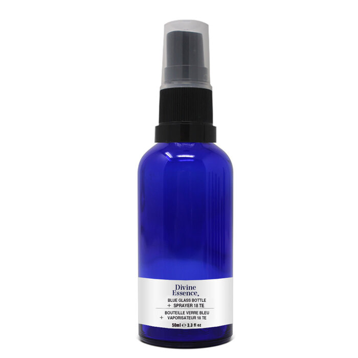Bouteille de verre bleue