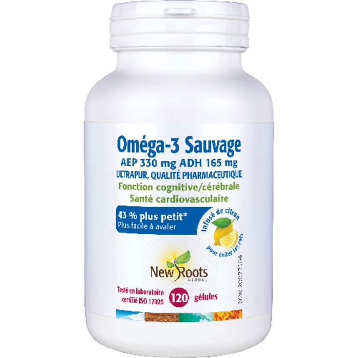 Oméga-3 Sauvage AEP 330 mg Saveur de citron - Facile à avaler