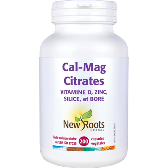 Calcium -Magnésium avec citrates, vit. D, Zinc, Silice, Bore -