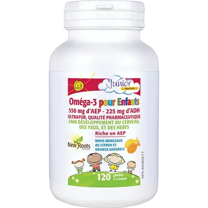 Junior Omega-3 pour enfants 120 gelules croquables