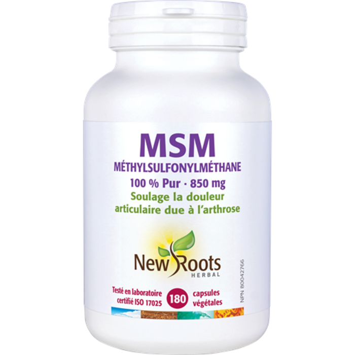 MSM 100% pure 850mg, 180 capsules
