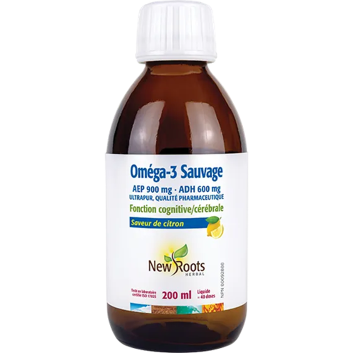 Omega 3 Sauvage AEP 900mg -ADH 600mg saveur citron 200ml