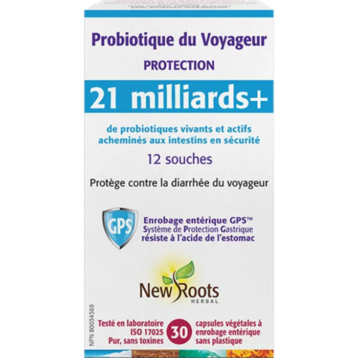 Probiotiques du voyageur 21 milliards 30 capsules