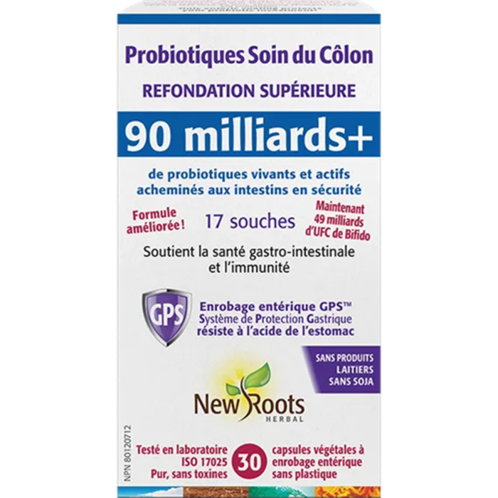 Soin du colon Probiotique 90 milliards 30 capsules