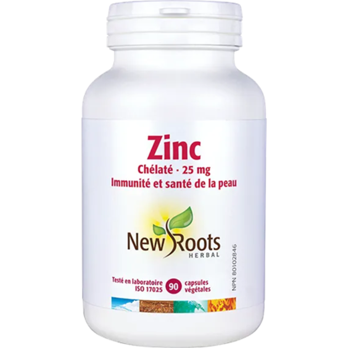 Zinc chélaté 25 mg 90 capsules
