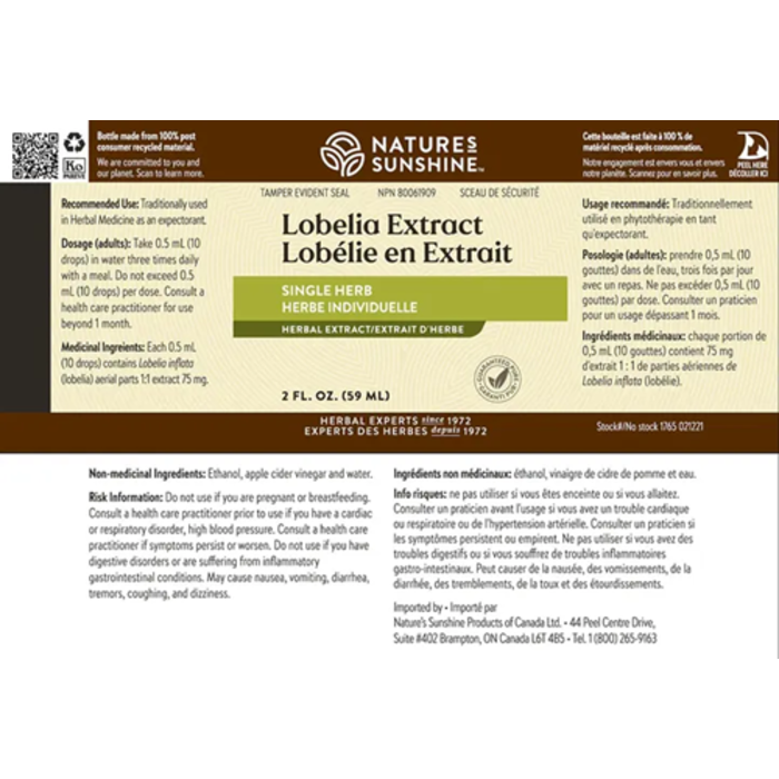 Extrait de lobelie 59 ml
