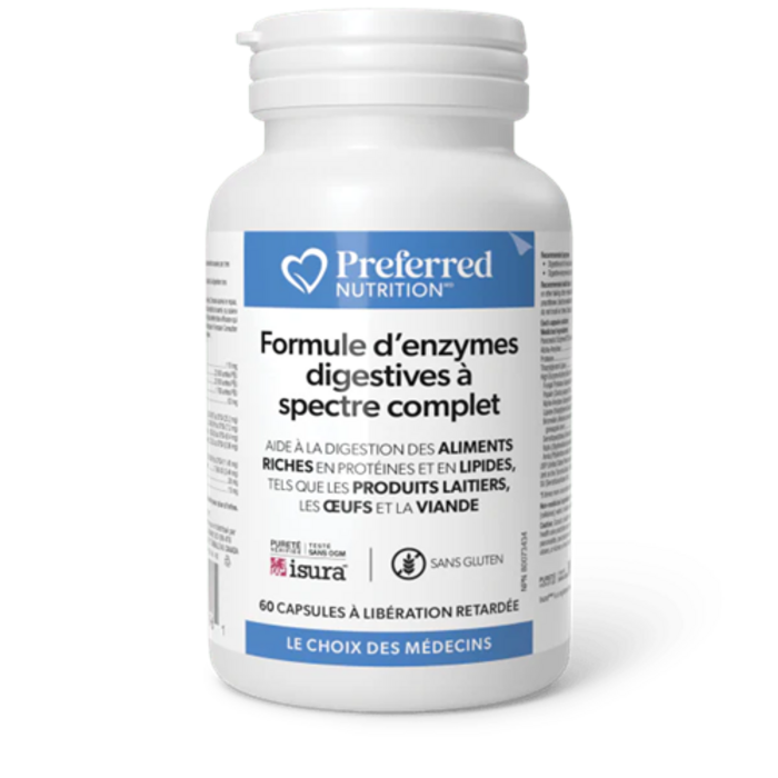 Enzymes digestives à spectre complet 60 capsules