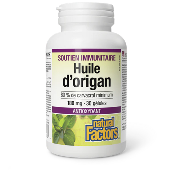Huile origan 180mg 30 gélules